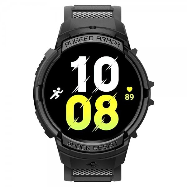 Spigen Samsung Galaxy Watch 6 44mm Skal och Armband Rugged Armor Pro Svart