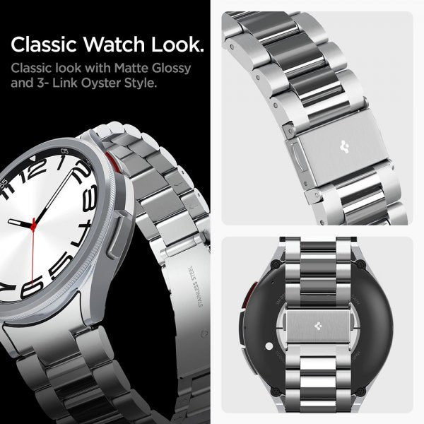 Spigen Samsung Galaxy Watch 6 Classic 47mm Armband Modern Fit 316L Silver