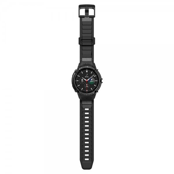 Spigen Samsung Galaxy Watch 6 Classic 47mm Skal och Armband Rugged Armor Pro Svart