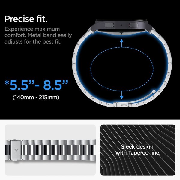 Spigen Samsung Galaxy Watch 7 40/44mm Armband Modern Fit 316L Silver
