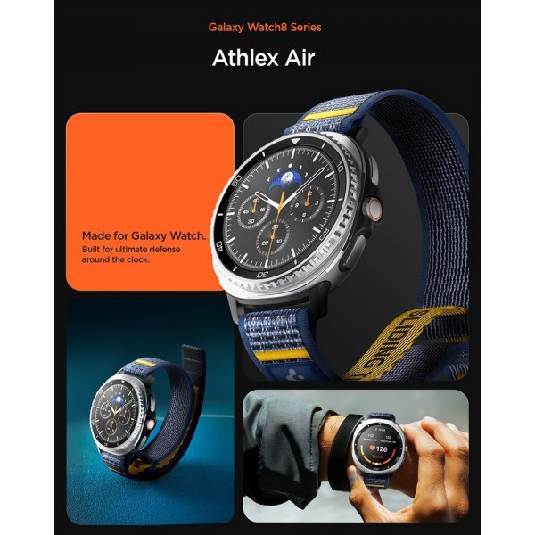 Spigen Samsung Galaxy Watch 8 40/44mm/Classic 46mm Armband Athlex Air Active Navy