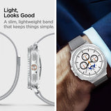 Spigen Samsung Galaxy Watch 8 40/44mm/Classic 46mm Armband Metal Fit Silver