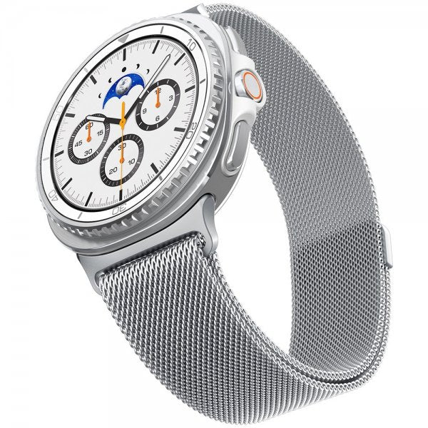 Spigen Samsung Galaxy Watch 8 40/44mm/Classic 46mm Armband Metal Fit Silver