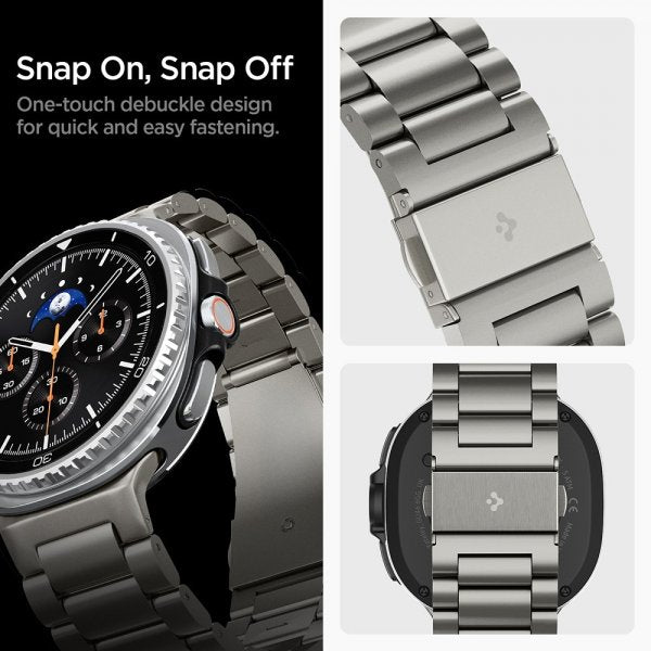 Spigen Samsung Galaxy Watch 8 40/44mm/Classic 46mm Armband Modern Fit Titanium Natural Titanium