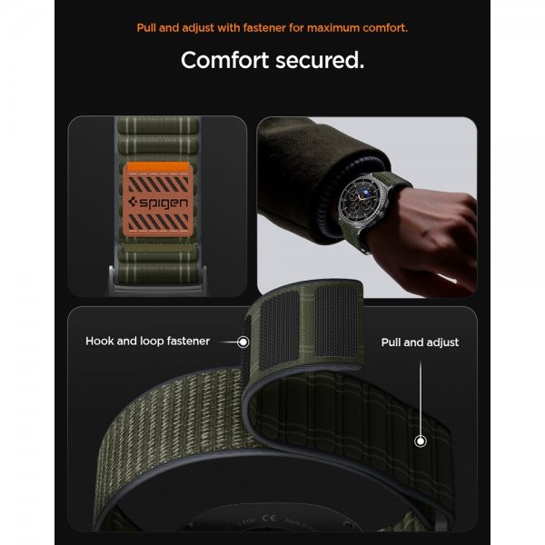 Spigen Samsung Galaxy Watch 8 40/44mm/Classic 46mm Armband WBF0 Grön
