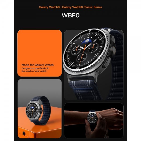 Spigen Samsung Galaxy Watch 8 40/44mm/Classic 46mm Armband WBF0 Navy
