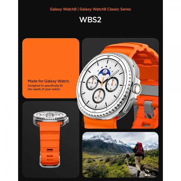 Spigen Samsung Galaxy Watch 8 40/44mm/Classic 46mm Armband WBS2 Orange