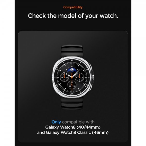 Spigen Samsung Galaxy Watch 8 40/44mm/Classic 46mm Armband WBS2 Svart