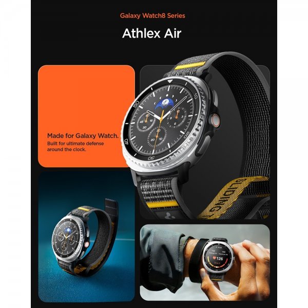 Spigen Samsung Galaxy Watch 8 40/44mm/Classic 46mm Armband Athlex Air Active Black