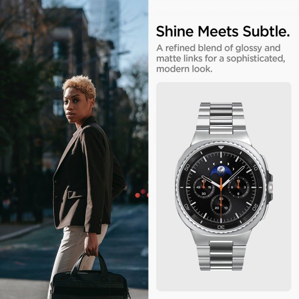 Spigen Samsung Galaxy Watch 8 40/44mm/Classic 46mm Armband Modern Fit Silver