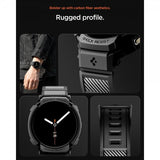 Spigen Samsung Galaxy Watch 8 40mm Armband och Skal Rugged Armor Pro Matte Black