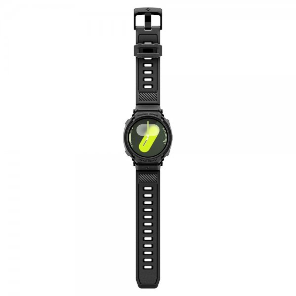 Spigen Samsung Galaxy Watch 8 44mm Armband och Skal Rugged Armor Pro Matte Black