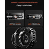 Spigen Samsung Galaxy Watch 8 Classic 46mm Armband och Skal Rugged Armor Pro Matte Black