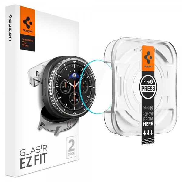 Spigen Samsung Galaxy Watch 8 Classic 46mm Skärmskydd GLAS.tR EZ Fit 2-pack