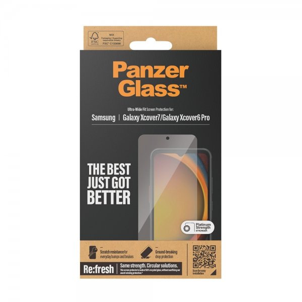 PanzerGlass Samsung Galaxy Xcover 6 Pro/Galaxy XCover 7 Skärmskydd Ultra-Wide Fit