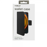 Celly Samsung Galaxy XCover 7 Fodral Wally Wallet Case Svart