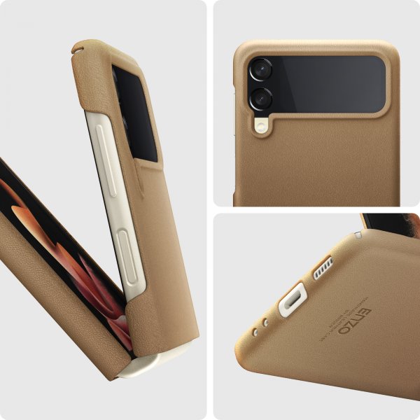 Spigen Samsung Galaxy Z Flip 3 Skal Enzo Classic Brown