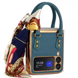 GKK Samsung Galaxy Z Flip 3 Skal Handtag Scarf Grön
