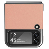 Lc.Imeeke Samsung Galaxy Z Flip 4 Skal Lädertextur Rosa