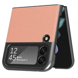 Lc.Imeeke Samsung Galaxy Z Flip 4 Skal Lädertextur Rosa