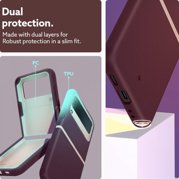 Caseology Samsung Galaxy Z Flip 4 Skal Nano Pop Burgundy Bean