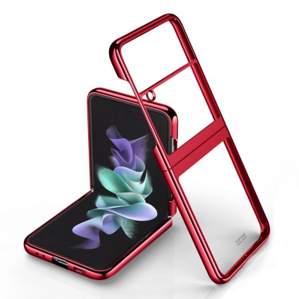 Samsung Galaxy Z Flip 4 Skal Pläterad Kant Röd
