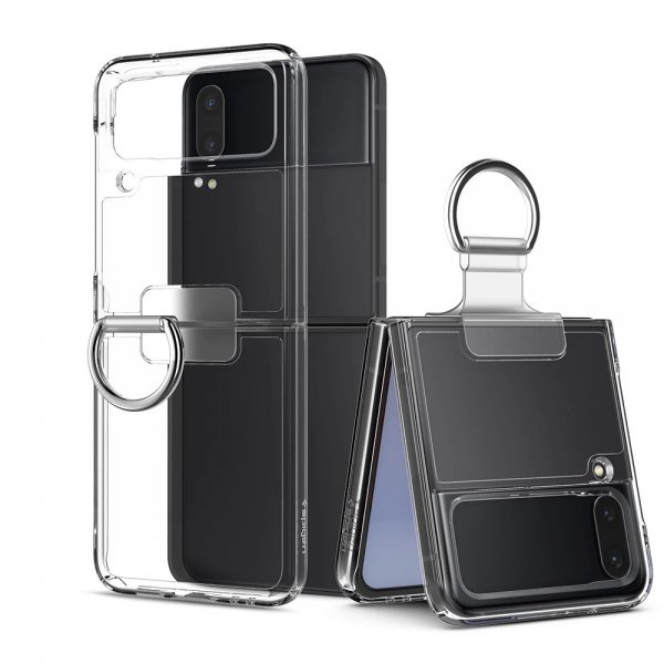 Spigen Samsung Galaxy Z Flip 4 Skal Thin Fit Ring My Sketch Crystal Clear