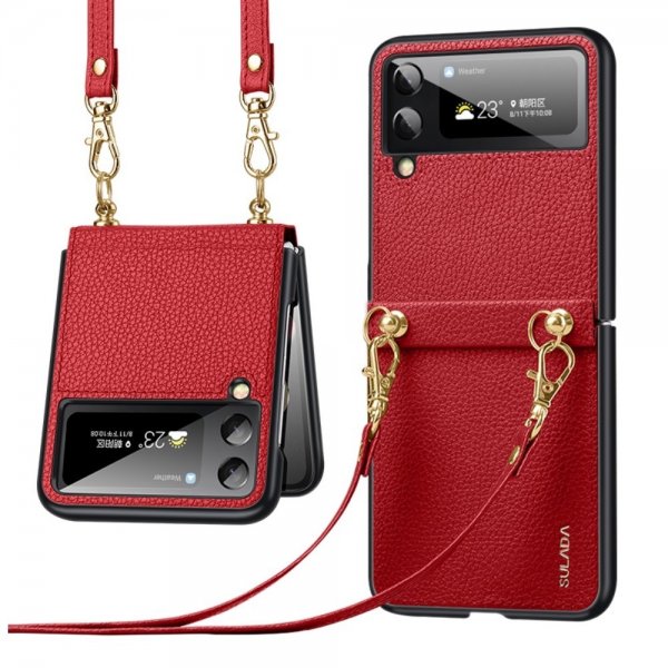 Sulada Samsung Galaxy Z Flip 4 Skal Treasure Box Series Röd