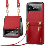 Sulada Samsung Galaxy Z Flip 4 Skal Treasure Box Series Röd