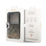 Guess Samsung Galaxy Z Flip 5 Skal 4G Metal Triangle Strass Brun