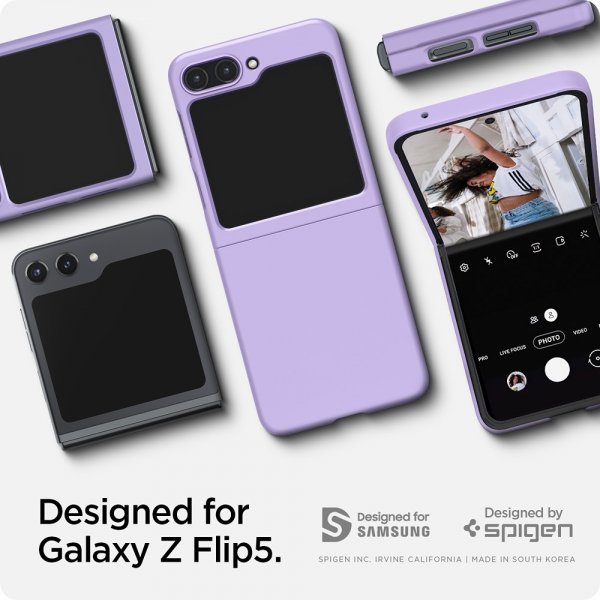 Spigen Samsung Galaxy Z Flip 5 Skal Air Skin Rose Purple