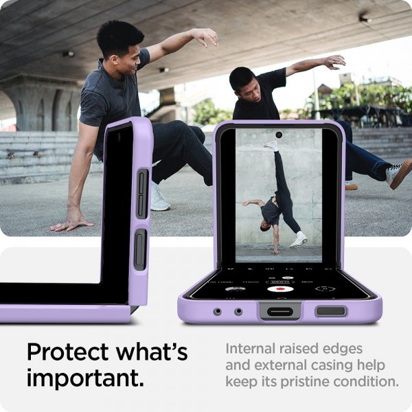 Spigen Samsung Galaxy Z Flip 5 Skal Air Skin Rose Purple