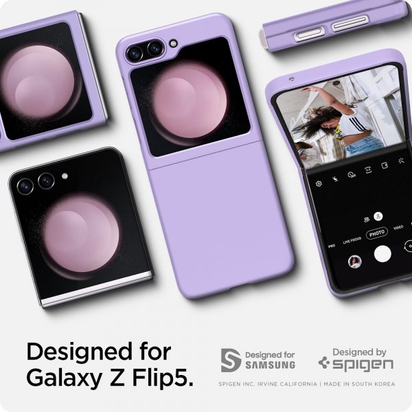 Spigen Samsung Galaxy Z Flip 5 Skal Air Skin Rose Purple