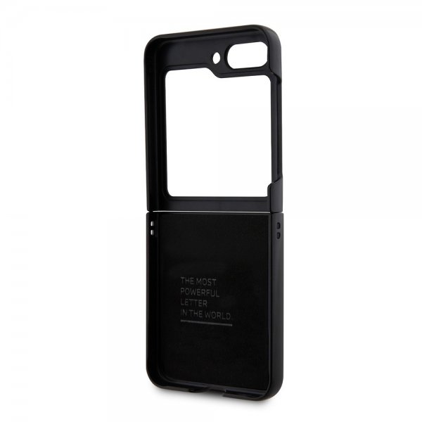 BMW Samsung Galaxy Z Flip 5 Skal Carbon Effect Metal Logo Svart