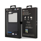 BMW Samsung Galaxy Z Flip 5 Skal Carbon Effect Metal Logo Svart