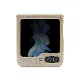 Guess Samsung Galaxy Z Flip 5 Skal Glitter Flakes Metal Logo Guld