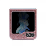 Guess Samsung Galaxy Z Flip 5 Skal Glitter Flakes Metal Logo Rosa