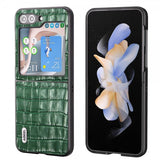 ABEEL Samsung Galaxy Z Flip 5 Skal Krokodiltextur Grön