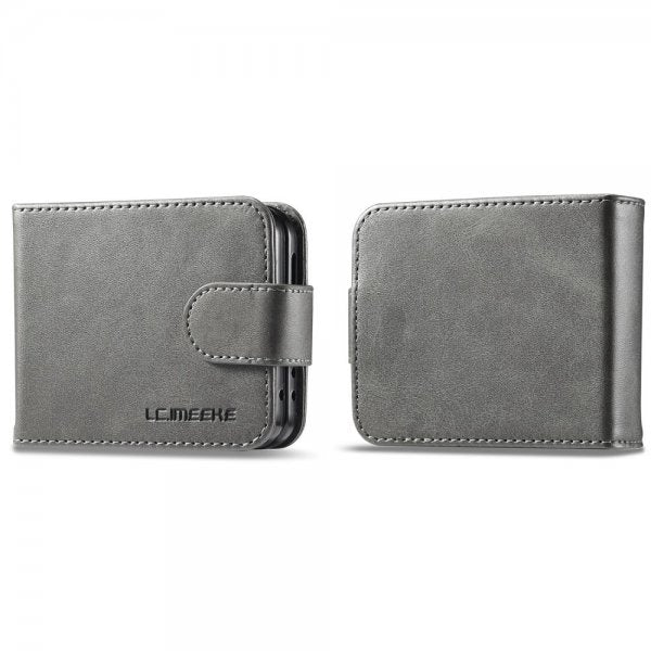 Lc.Imeeke Samsung Galaxy Z Flip 6/Flip 7 FE Fodral med Kortfack Stativfunktion Grå