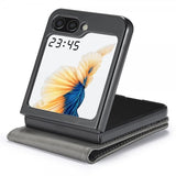 Lc.Imeeke Samsung Galaxy Z Flip 6/Flip 7 FE Fodral med Kortfack Stativfunktion Grå