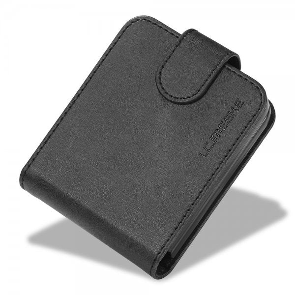 Lc.Imeeke Samsung Galaxy Z Flip 6/Flip 7 FE Fodral med Kortfack Stativfunktion Svart