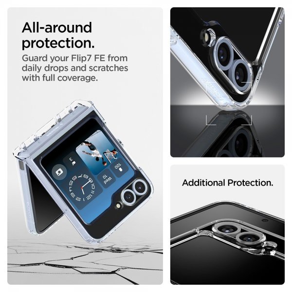 Spigen Samsung Galaxy Z Flip 6/Galaxy Z Flip 7 FE Skal Ultra Hybrid Pro MagFit Clear White