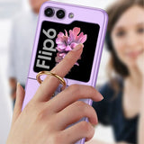GKK Samsung Galaxy Z Flip 6/Flip 7 FE Skal Finger Ring Grå