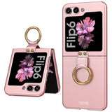 GKK Samsung Galaxy Z Flip 6/Flip 7 FE Skal Finger Ring Rosa
