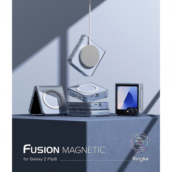 Ringke Samsung Galaxy Z Flip 6/Flip 7 FE Skal Fusion Magnetic Transparent