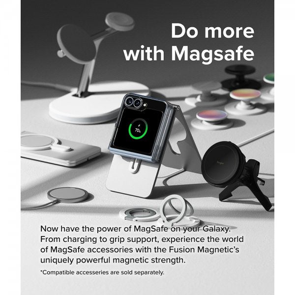 Ringke Samsung Galaxy Z Flip 6/Flip 7 FE Skal Fusion Magnetic Transparent