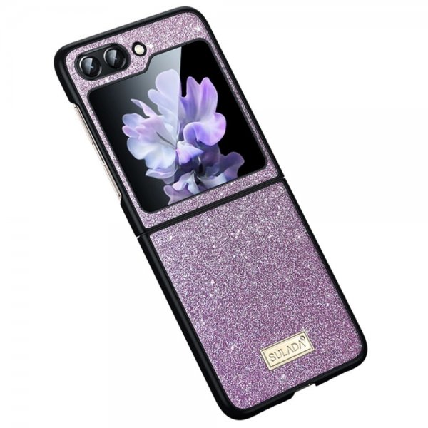 Sulada Samsung Galaxy Z Flip 6/Flip 7 FE Skal Glitter Lila