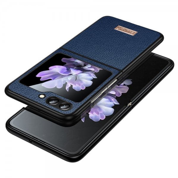 Sulada Samsung Galaxy Z Flip 6/Flip 7 FE Skal Litchitextur Blå