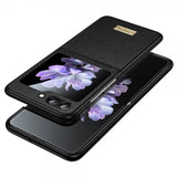 Sulada Samsung Galaxy Z Flip 6/Flip 7 FE Skal Litchitextur Svart