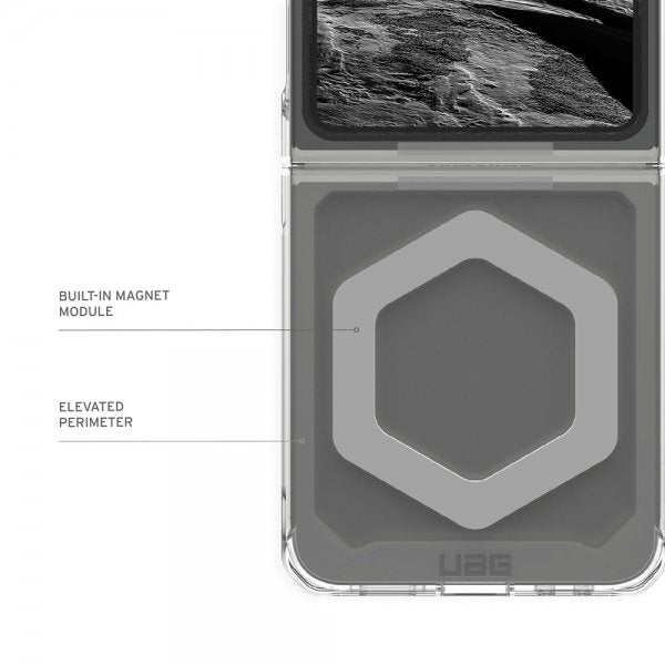 Urban Armor Gear (UAG) Samsung Galaxy Z Flip 6/Flip 7 FE Skal Plyo Pro MagSafe Ice/Silver